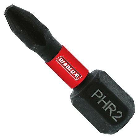 Diablo Diablo Phillips Reduced No 2 X 1 in. L Drywall Screwdriver Bit Black Oxide 2 pk DPH2R1P2